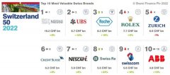 瑞士品牌收入排行榜(瑞士人均收入排名世界第几位)